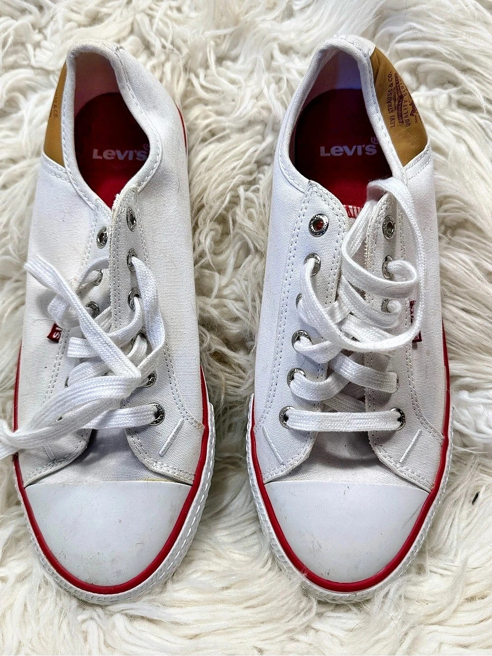 Levi's Women's White Lace-Up Sneakers
